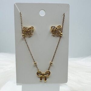 The Bow Necklace & Earring Set